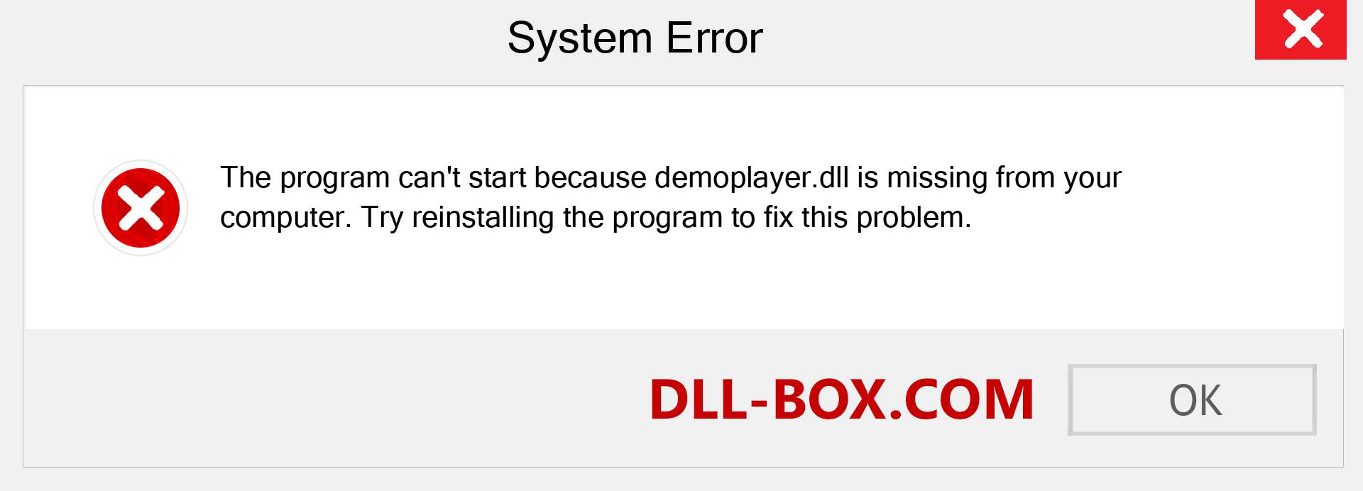  demoplayer.dll file is missing?. Download for Windows 7, 8, 10 - Fix  demoplayer dll Missing Error on Windows, photos, images