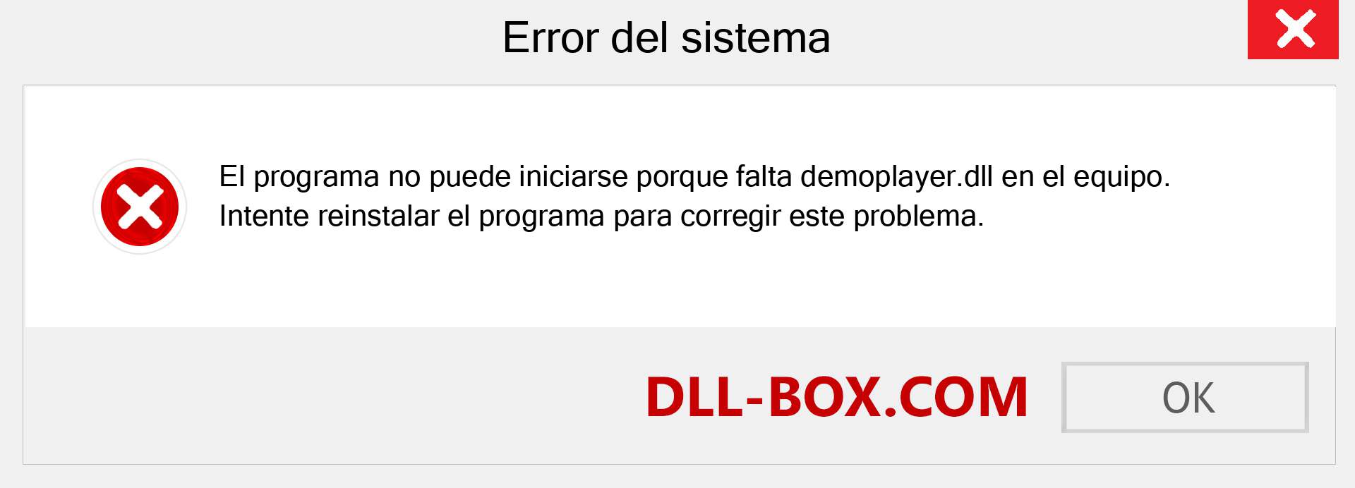 ¿Falta el archivo demoplayer.dll ?. Descargar para Windows 7, 8, 10 - Corregir demoplayer dll Missing Error en Windows, fotos, imágenes